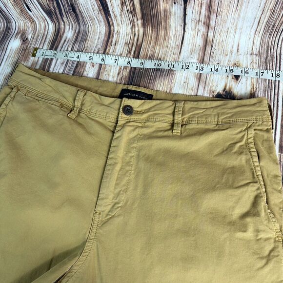 American Eagle Next Level Flex Mens 35x32.5 SLIM Straight Leg Chino Khaki Pants - Picture 4 of 10